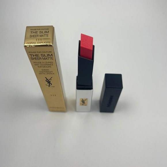 YSL The Slim Sheer Matte Lipstick 111 Corail Explicite BRAND NEW - Picture 3 of 4